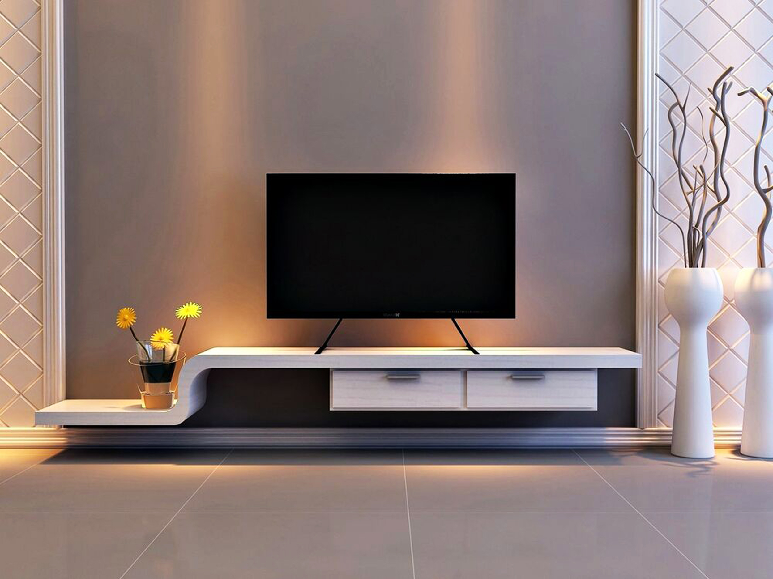 10 Ideas For Modern Bedroom TV Unit Design Ideas